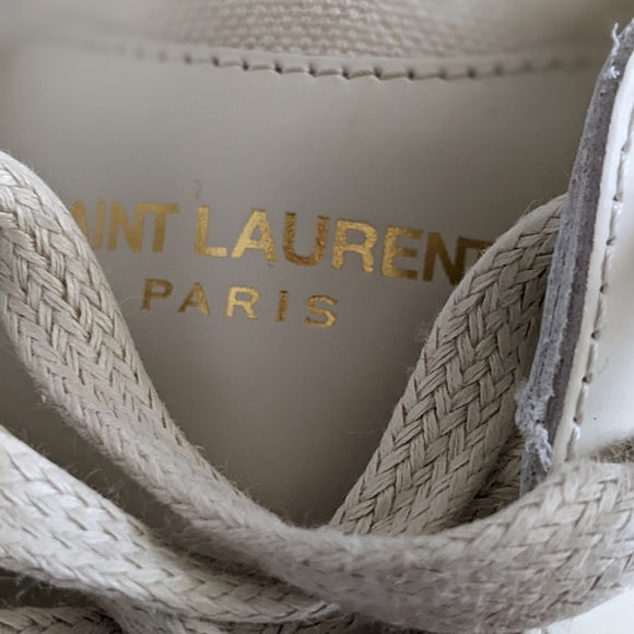 YSL Saint Laurent COURT CLASSIC SL/06 Signature SNEAKERS IN CANVAS/ LEATHER S40 - Picture 3 of 7